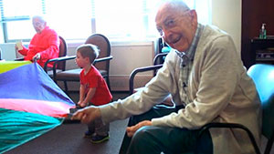 Children and elderly in Cuenca